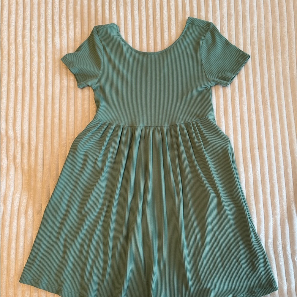 Old Navy Ribbed Teal Kids Dress